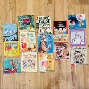 14 Fairy Tale or Fractured Fairy Tale Collection of Children's Storybooks